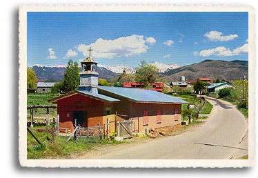 A former Truchas chapel is now an artist studio in the little town which was the location for Robert Redford's Milagro Beanfield War