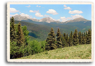 The Truchas Peaks rise more than 5,000 feet above the Northern New Mexico community of Truchas, the highest reaching 13,102 feet. Part of the Pecos Wilderness, the Truchas Peaks are difficult to access, but well worth the trouble. At the highest elevations, hikers are treated to a circle of small lakes in spectacular alpine scenery.